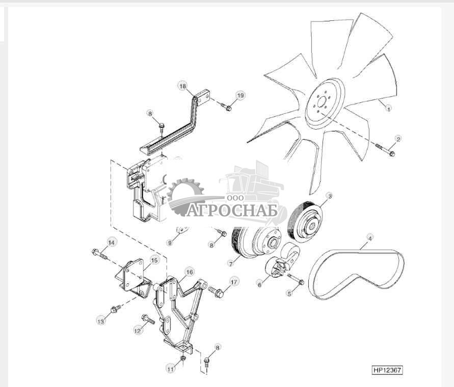 Вентилятор двигателя и приводы 